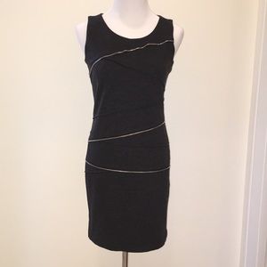 Michael Kors Dress Dark Grey Silver Zipper Size 0